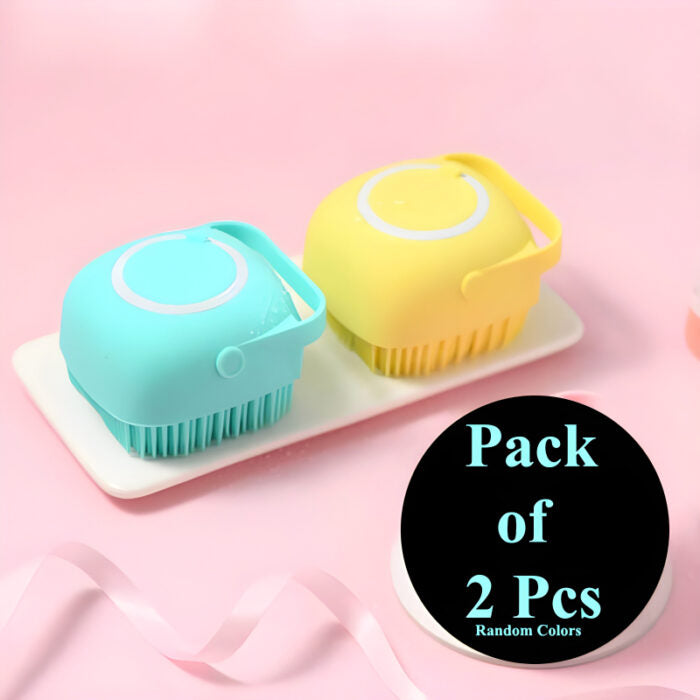 Massage Bath Brushes with Soap Dispenser and Easy-Clean Design