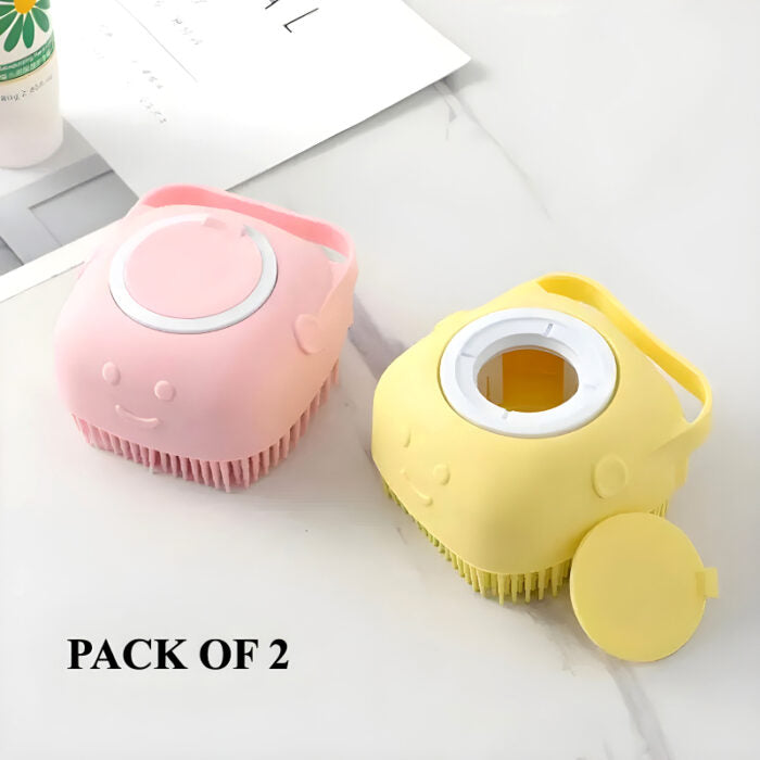 Massage Bath Brushes with Soap Dispenser and Easy-Clean Design