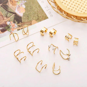 Gold Plate Ear Cuff-Pair of 6