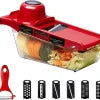 10 In 1 Mandoline Multi-functional Vegetable Cutter | Manual Potato Peeler, Carrot, Cheese, Grater Dicer (random Color)