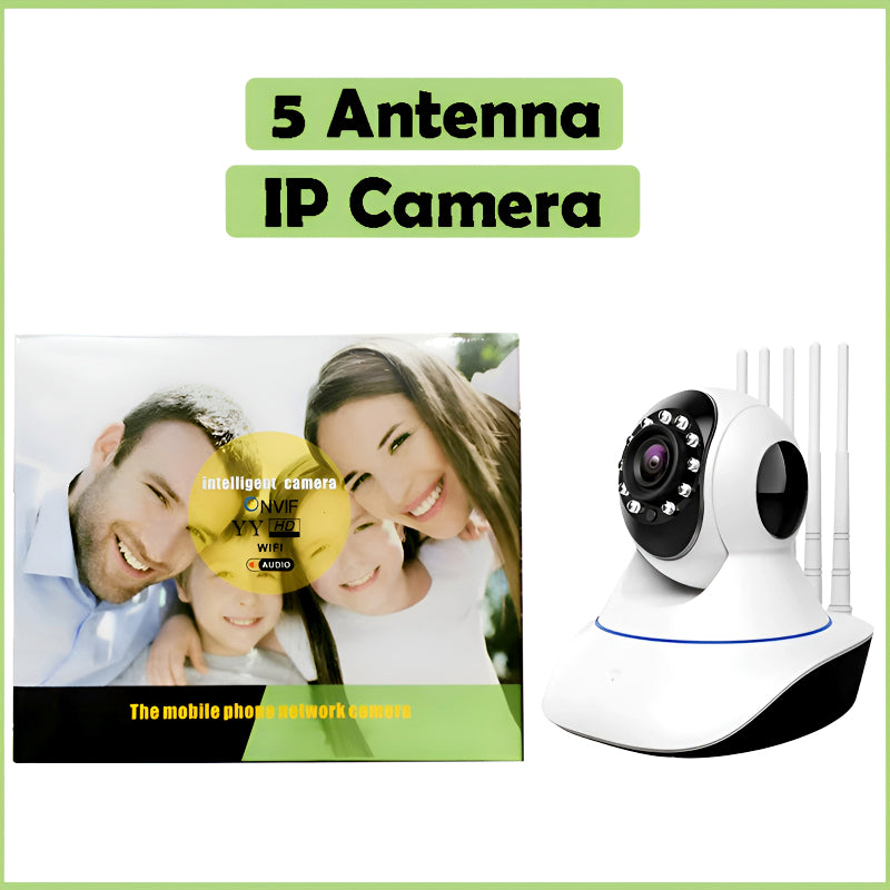 ntelligent 1080P HD WiFi 5 Antenna IP Camera with Night Vision, Smart Auto-Tracking, and Remote Access Baby Monitoring