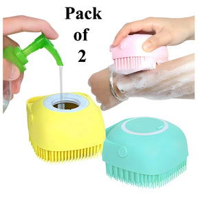 Massage Bath Brushes with Soap Dispenser and Easy-Clean Design