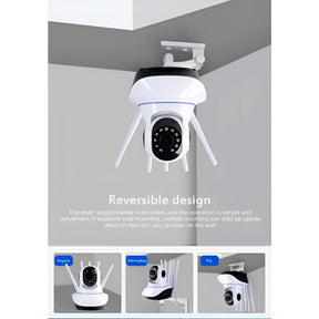 ntelligent 1080P HD WiFi 5 Antenna IP Camera with Night Vision, Smart Auto-Tracking, and Remote Access Baby Monitoring