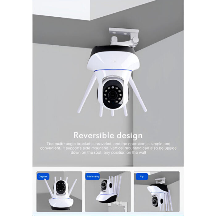 ntelligent 1080P HD WiFi 5 Antenna IP Camera with Night Vision, Smart Auto-Tracking, and Remote Access Baby Monitoring