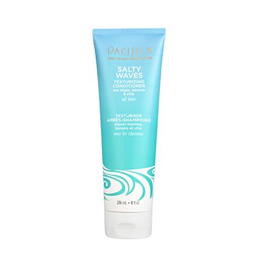 Pacifica Beauty, Salty Waves Texturizing and Moisturizing Conditioner, Banana Scent, For All Hair Types, Vitamin B + Vitamin E, Beach Hair, Beachy Waves, Sulfate Free, Vegan & Cruelty Free Pacifica Beauty, Salty Waves Texturizing and Moisturizing Conditioner, Banana Scent, For All Hair Types, Vitamin B + Vitamin E, Beach Hair, Beachy Waves, Sulfate Free, Vegan & Cruelty Free