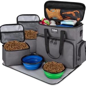 Dog Travel Backpack with Bowls and Food Containers