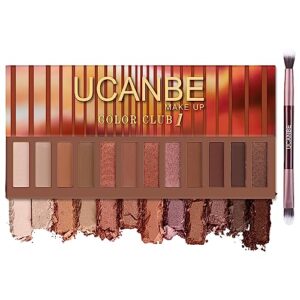 UCANBE 12-Color Nude Eyeshadow Palette with Brush