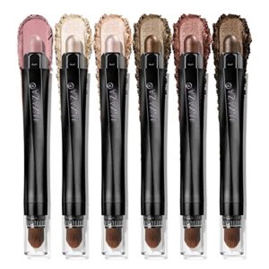 LUXAZA 6-Piece Neutral Eyeshadow Stick Makeup Set