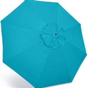 9-Foot Turquoise Patio Umbrella Replacement Canopy for 8 Ribs