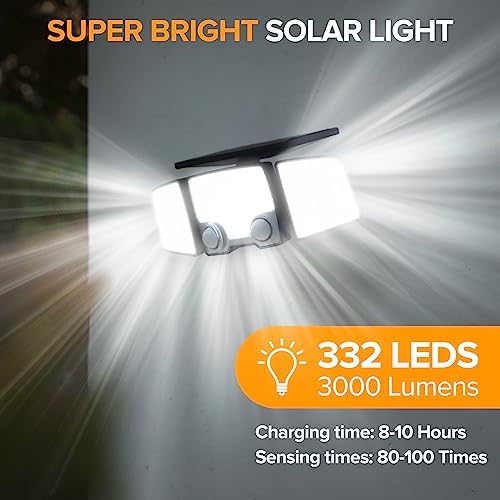 Solar Outdoor Flood Lights – 332 LED Motion Sensor, 2 Pack 2 Solar Outdoor Flood Lights – 332 LED Motion Sensor, 2 Pack - Image 2