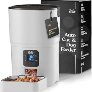 6L Automatic Cat Feeder with Portion Control and Voice Recorder
