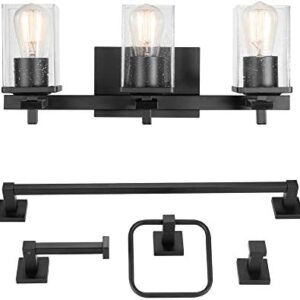 Dakota 5-Piece Bathroom Accessory Set with Vanity Light