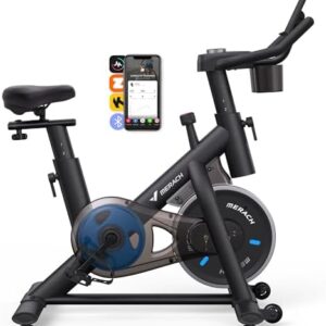 MERACH Exercise Bike with App and Silent Belt Drive