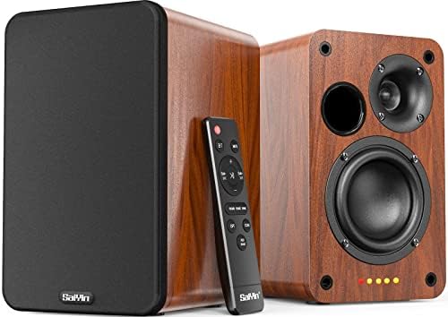 Saiyin Bluetooth Bookshelf Speakers | 60W Stereo Pair 1 Saiyin Bluetooth Bookshelf Speakers | 60W Stereo Pair