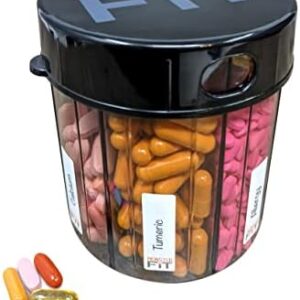 Monster Supplement Pill Organizer with 7 Compartments