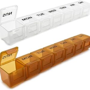 Weekly Pill Organizer 2-Pack with AM/PM Compartments