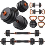 FEIERDUN Adjustable Dumbbell Set with Connector