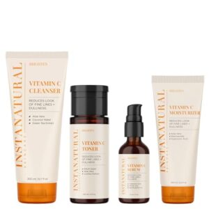 InstaNatural Vitamin C Skincare Set with Cleanser, Toner, Serum and Moisturizer