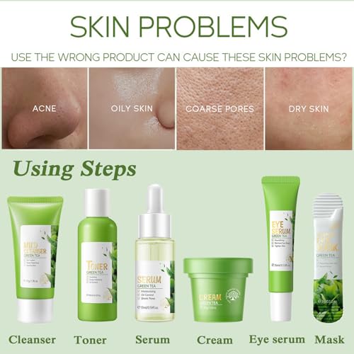 Green Tea Skincare Set for Hydration and Acne-Prone Skin 5 Green Tea Skincare Set for Hydration and Acne-Prone Skin - Image 5