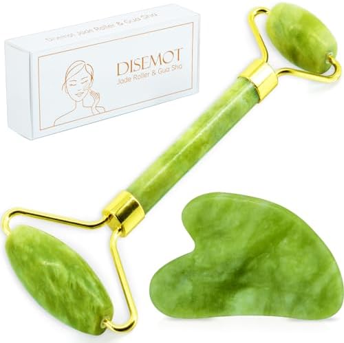 Natural Jade Roller and Gua Sha Facial Tools Set 1 Natural Jade Roller and Gua Sha Facial Tools Set
