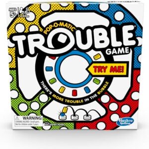 Hasbro Gaming Trouble Classic Board Game for Kids Ages 5+