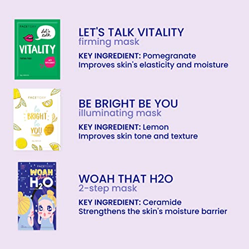 FACETORY Korean Sheet Masks 7-Pack for Hydrating Skincare 5 FACETORY Korean Sheet Masks 7-Pack for Hydrating Skincare - Image 5