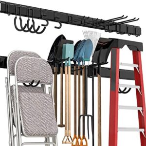 Heavy-Duty Garage Tool Storage Rack with 12 Hooks