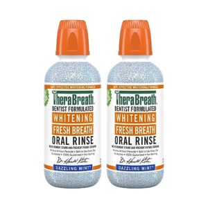 TheraBreath Whitening Mouthwash Dazzling Mint – 16 fl oz, 2-Pack