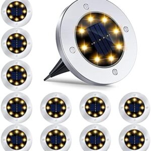 Solar Garden Path Lights – 12 Pack, Warm White LED