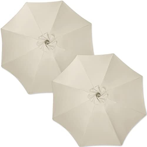 2-Pack 9-Foot Dark Green Patio Umbrella Replacement Canopies 1 2-Pack 9-Foot Dark Green Patio Umbrella Replacement Canopies