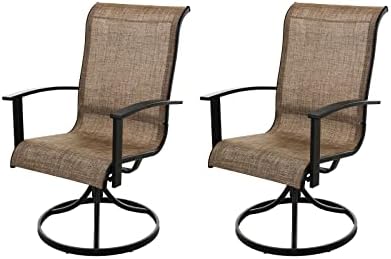 Outdoor Swivel Dining Chairs Set of 2 – 360° Patio Rocking Chairs 5 Outdoor Swivel Dining Chairs Set of 2 – 360° Patio Rocking Chairs - Image 5