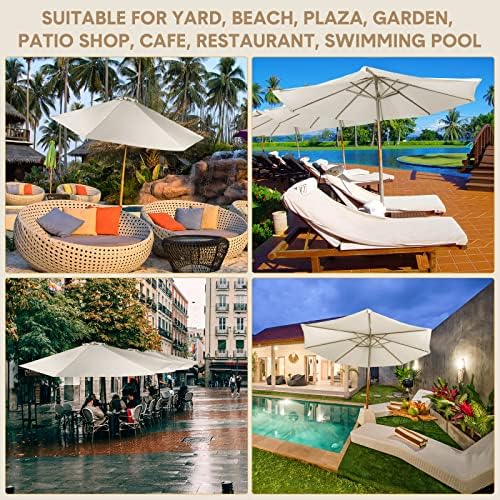 2-Pack 9-Foot Dark Green Patio Umbrella Replacement Canopies 7 2-Pack 9-Foot Dark Green Patio Umbrella Replacement Canopies - Image 7
