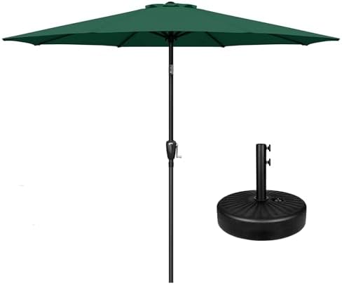 9-Foot Patio Umbrella with Heavy-Duty Base and Tilt 1 9-Foot Patio Umbrella with Heavy-Duty Base and Tilt