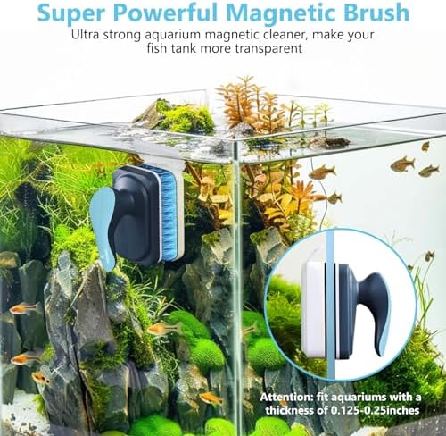 Small Aquarium Magnetic Glass Cleaner with Algae Scraper 2 Small Aquarium Magnetic Glass Cleaner with Algae Scraper - Image 2