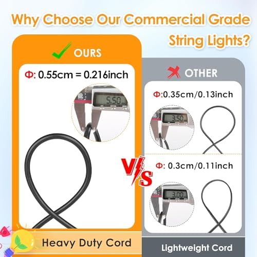 48FT Dimmable LED Outdoor String Lights 4 48FT Dimmable LED Outdoor String Lights - Image 4