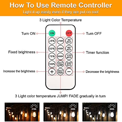 48FT Dimmable LED Outdoor String Lights 7 48FT Dimmable LED Outdoor String Lights - Image 7