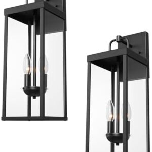 20-Inch Outdoor Wall Sconce Lights with Clear Glass