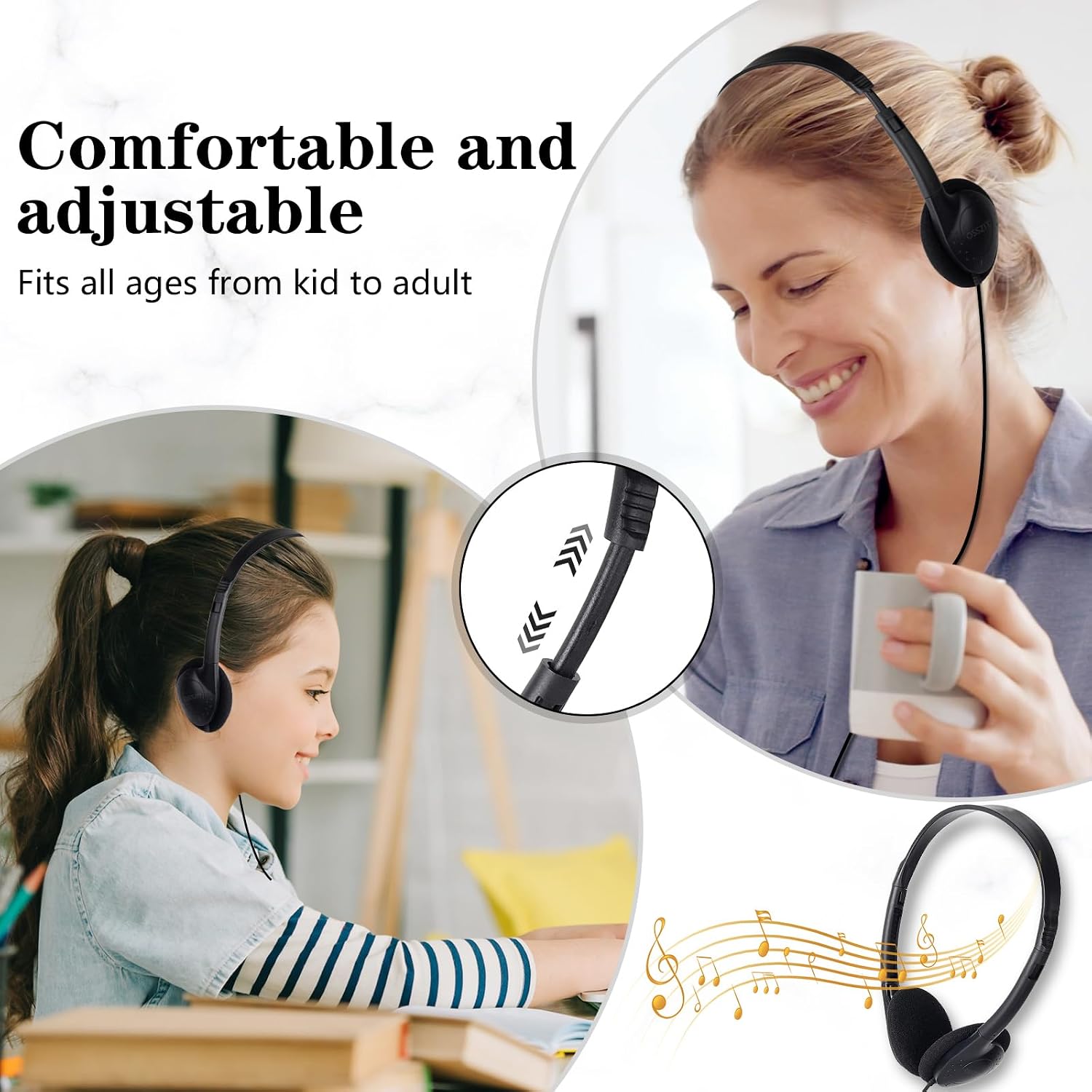 30-Pack Classroom Headphones for Kids and Students – Adjustable Wired Headsets 5 30-Pack Classroom Headphones for Kids and Students – Adjustable Wired Headsets - Image 5