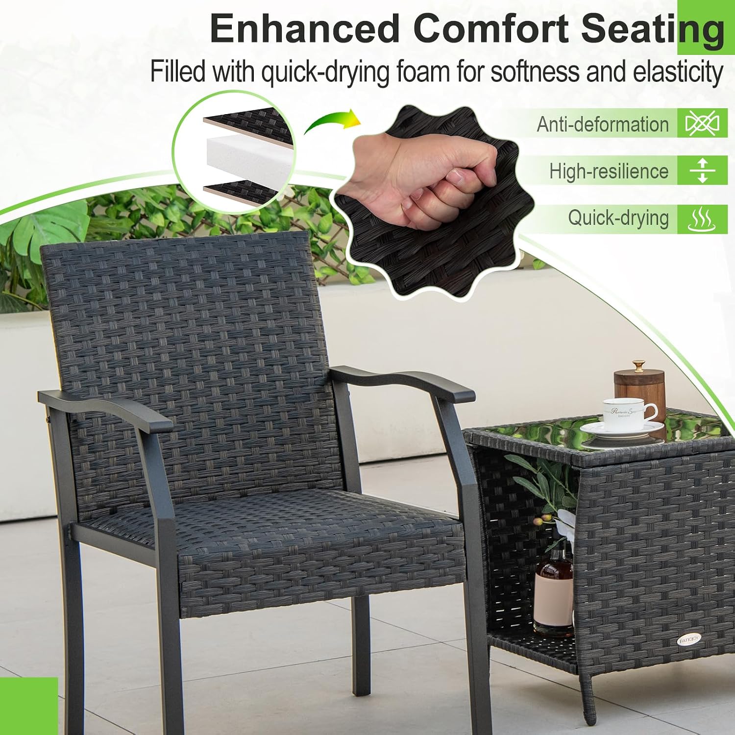 3-Piece Wicker Patio Chair Set with Quick-Dry Cushions 8 3-Piece Wicker Patio Chair Set with Quick-Dry Cushions - Image 8