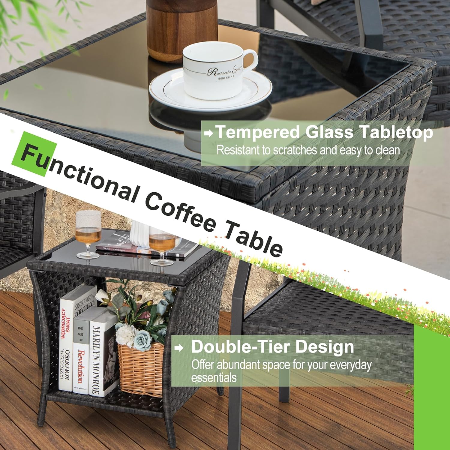 3-Piece Wicker Patio Chair Set with Quick-Dry Cushions 10 3-Piece Wicker Patio Chair Set with Quick-Dry Cushions - Image 10